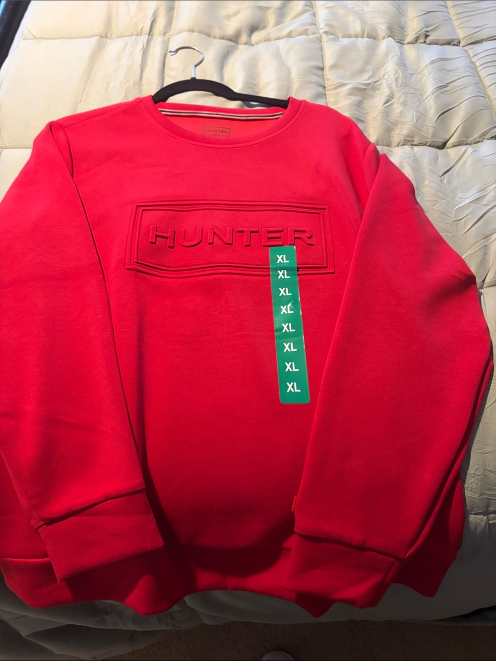 Hunter womesnRed Embossed Logo Sweatshirt